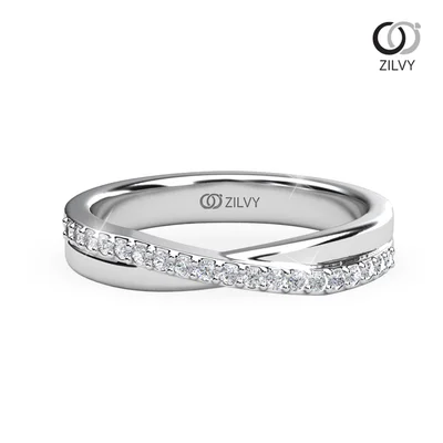 แหวนเพชรผู้หญิง รุ่น GR343 - มุมบน