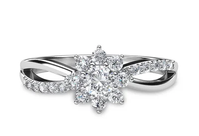 แหวนเพชรผู้หญิง รุ่น GR349 - มุมบน