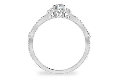 แหวนเพชรผู้หญิง รุ่น GR370 - มุมหน้า