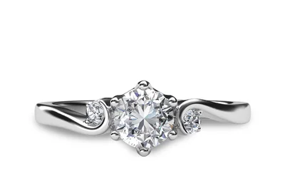 แหวนเพชรผู้หญิง รุ่น GR375 - มุมบน