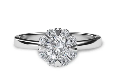 แหวนเพชรผู้หญิง รุ่น GR376 - มุมบน