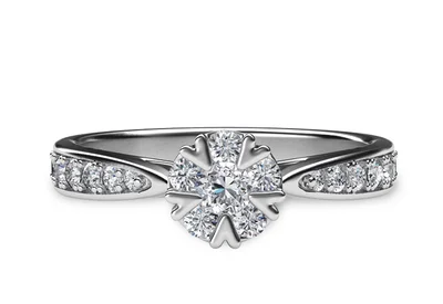 แหวนเพชรผู้หญิง รุ่น GR377 - มุมบน