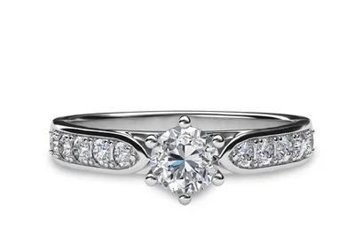 แหวนเพชรผู้หญิง รุ่น GR378 - มุมบน