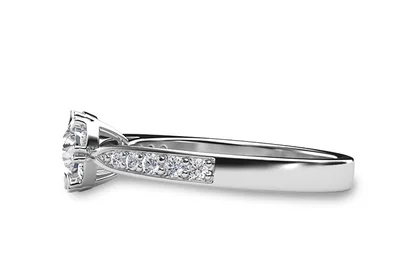 แหวนเพชรผู้หญิง รุ่น GR386 - มุมข้าง