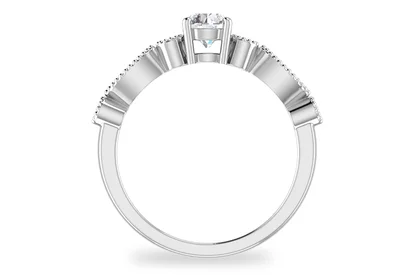 แหวนเพชรผู้หญิง รุ่น GR388 - มุมหน้า