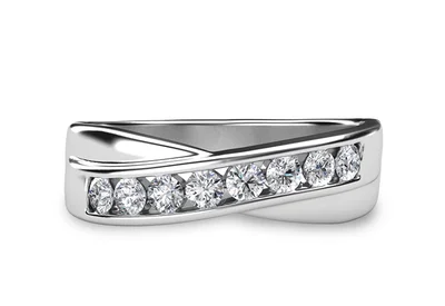 แหวนเพชรผู้หญิง รุ่น GR397 - มุมบน