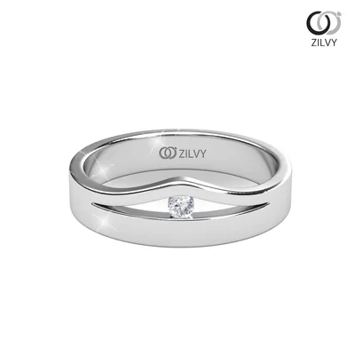 แหวนเพชรผู้หญิง รุ่น GR408 - มุมบน