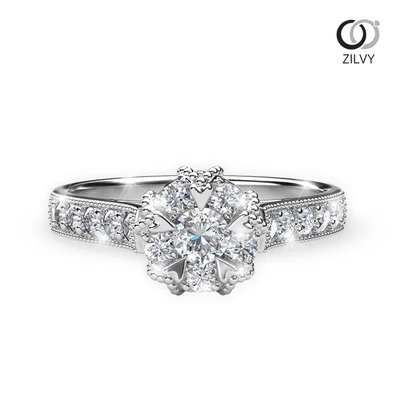 แหวนเพชรผู้หญิง รุ่น GR419 - มุมบน