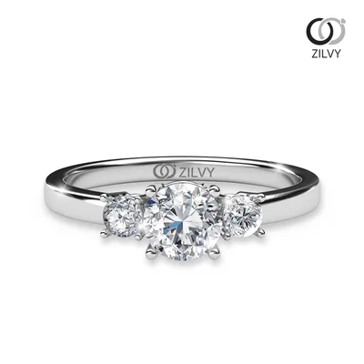 แหวนเพชรผู้หญิง รุ่น GR432 - มุมบน