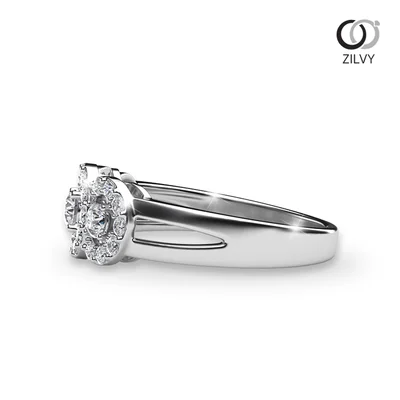 แหวนเพชรผู้หญิง รุ่น GR434 - มุมข้าง