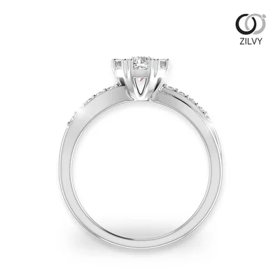 แหวนเพชรผู้หญิง รุ่น GR435 - มุมหน้า