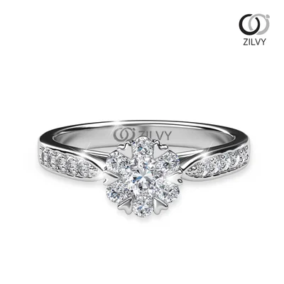 แหวนเพชรผู้หญิง รุ่น GR440 - มุมบน