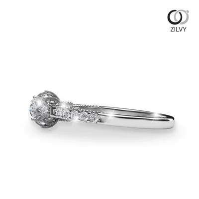 แหวนเพชรผู้หญิง รุ่น GR462 - มุมข้าง