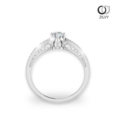 แหวนเพชรผู้หญิง รุ่น GR467 - มุมหน้า