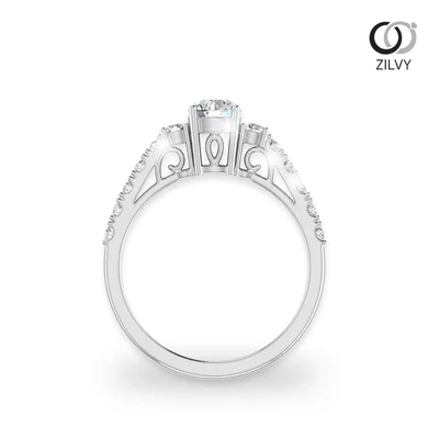 แหวนเพชรผู้หญิง รุ่น GR480 - มุมหน้า