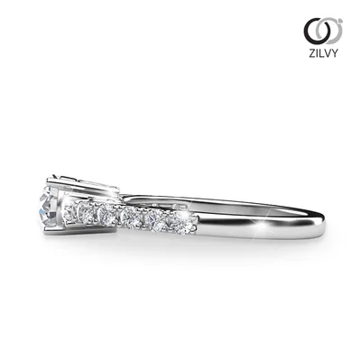 แหวนเพชรผู้หญิง รุ่น GR480 - มุมข้าง