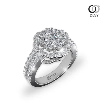 แหวนเพชรผู้หญิง รุ่น GR489 - มุมเปอร์สเปกทีฟ