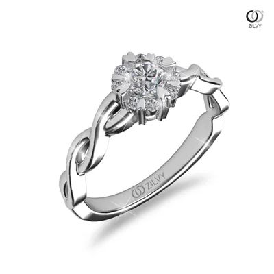 แหวนเพชรผู้หญิง รุ่น GR496 - มุมเปอร์สเปกทีฟ