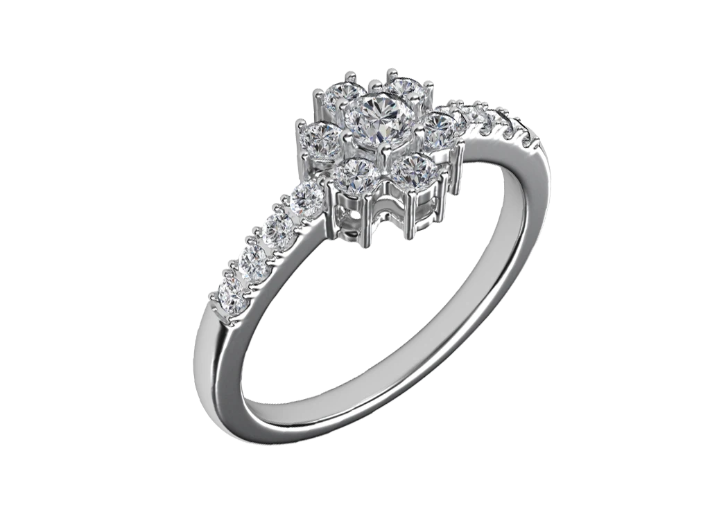 แหวนเพชร Isolde Cluster