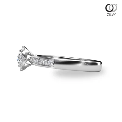 แหวนเพชรผู้หญิง รุ่น GR517 - มุมข้าง