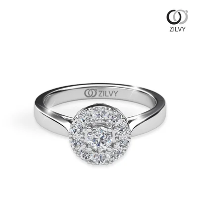 แหวนเพชรผู้หญิง รุ่น GR523 - มุมบน