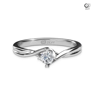 แหวนเพชรผู้หญิง รุ่น GR594 - มุมบน