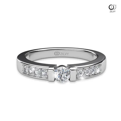 แหวนเพชรผู้หญิง รุ่น GR598 - มุมบน