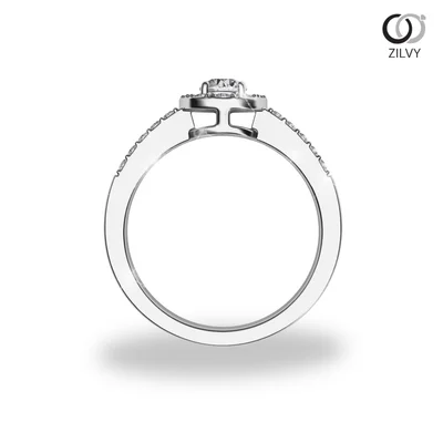 แหวนเพชรผู้หญิง รุ่น GR601 - มุมหน้า