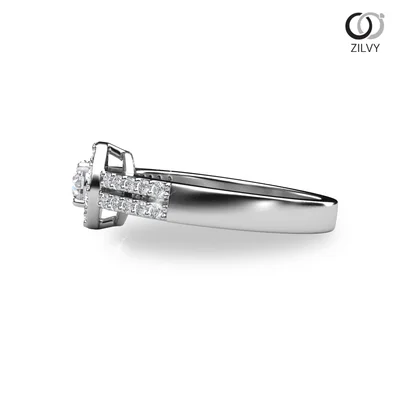 แหวนเพชรผู้หญิง รุ่น GR601 - มุมข้าง