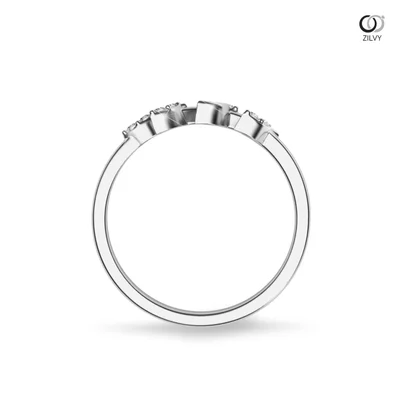 แหวนเพชรผู้หญิง รุ่น GR603 - มุมหน้า