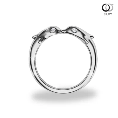 แหวนเพชรผู้หญิง รุ่น GR606 - มุมหน้า