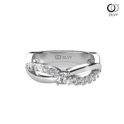 แหวนเพชรผู้หญิง รุ่น GR609 - มุมบน