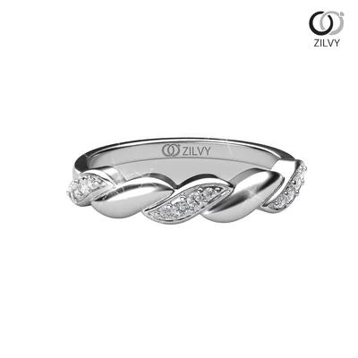 แหวนเพชรผู้หญิง รุ่น GR610 - มุมบน