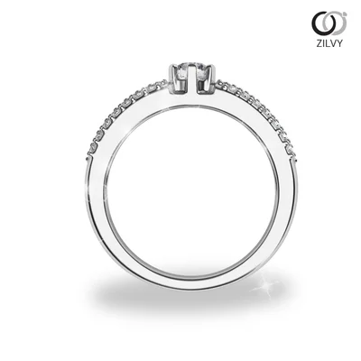 แหวนเพชรผู้หญิง รุ่น GR612 - มุมหน้า