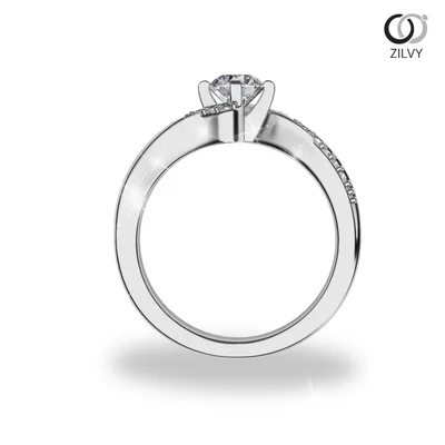 แหวนเพชรผู้หญิง รุ่น GR615 - มุมหน้า