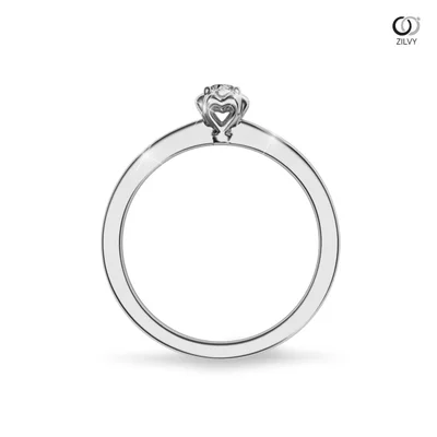 แหวนเพชรผู้หญิง รุ่น GR616 - มุมหน้า