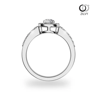 แหวนเพชรผู้หญิง รุ่น GR618 - มุมหน้า