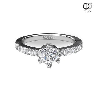 แหวนเพชรผู้หญิง รุ่น GR625 - มุมบน