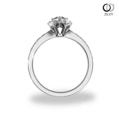 แหวนเพชรผู้หญิง รุ่น GR627 - มุมหน้า