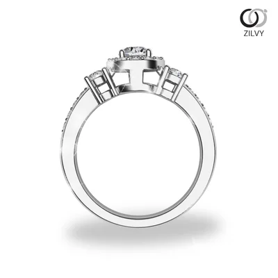 แหวนเพชรผู้หญิง รุ่น GR634 - มุมหน้า