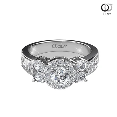 แหวนเพชรผู้หญิง รุ่น GR634 - มุมบน