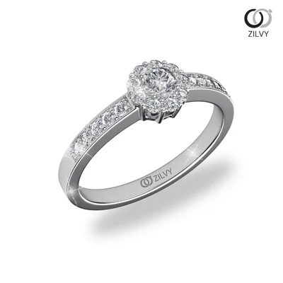 แหวนเพชรผู้หญิง รุ่น GR638 - มุมเปอร์สเปกทีฟ