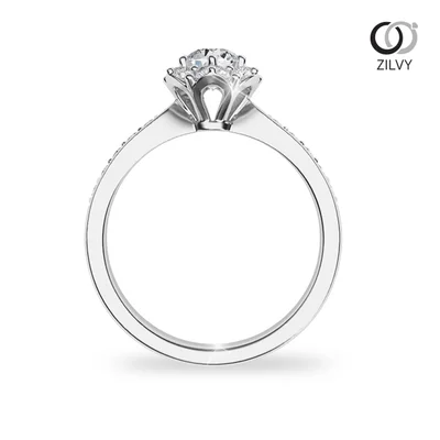 แหวนเพชรผู้หญิง รุ่น GR648 - มุมหน้า