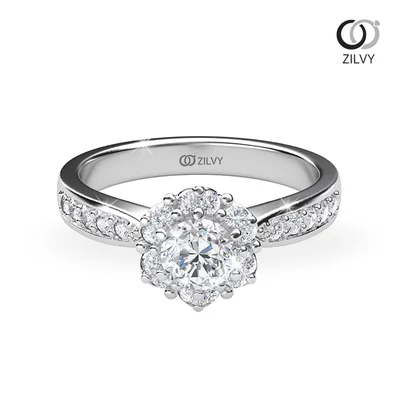 แหวนเพชรผู้หญิง รุ่น GR648 - มุมบน