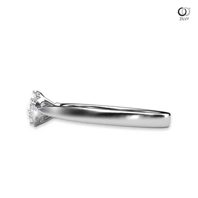 แหวนเพชรผู้หญิง รุ่น GR650 - มุมข้าง