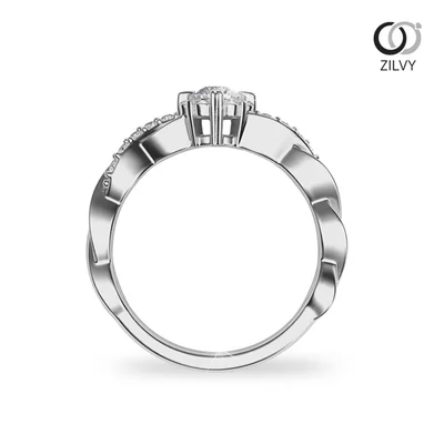 แหวนเพชรผู้หญิง รุ่น GR651 - มุมหน้า