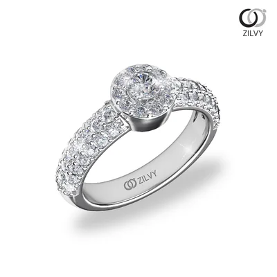 แหวนเพชรผู้หญิง รุ่น GR665 - มุมเปอร์สเปกทีฟ