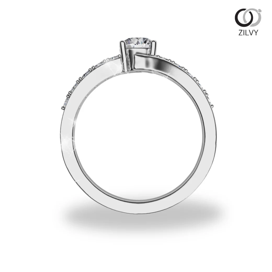 แหวนเพชรผู้หญิง รุ่น GR666 - มุมหน้า