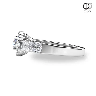 แหวนเพชรผู้หญิง รุ่น GR668 - มุมข้าง