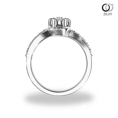 แหวนเพชรผู้หญิง รุ่น GR670 - มุมหน้า